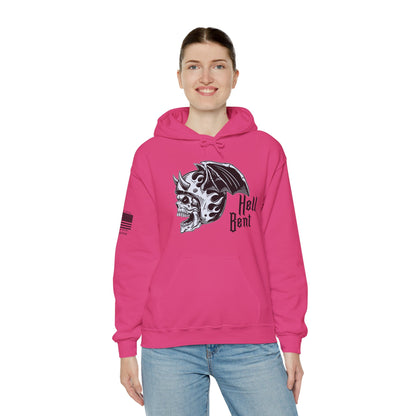 Hell-Bent and Badass Pullover Biker Inspired Graphic Hoodie