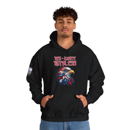 Red. White. Ruthless Eagle Hoodie