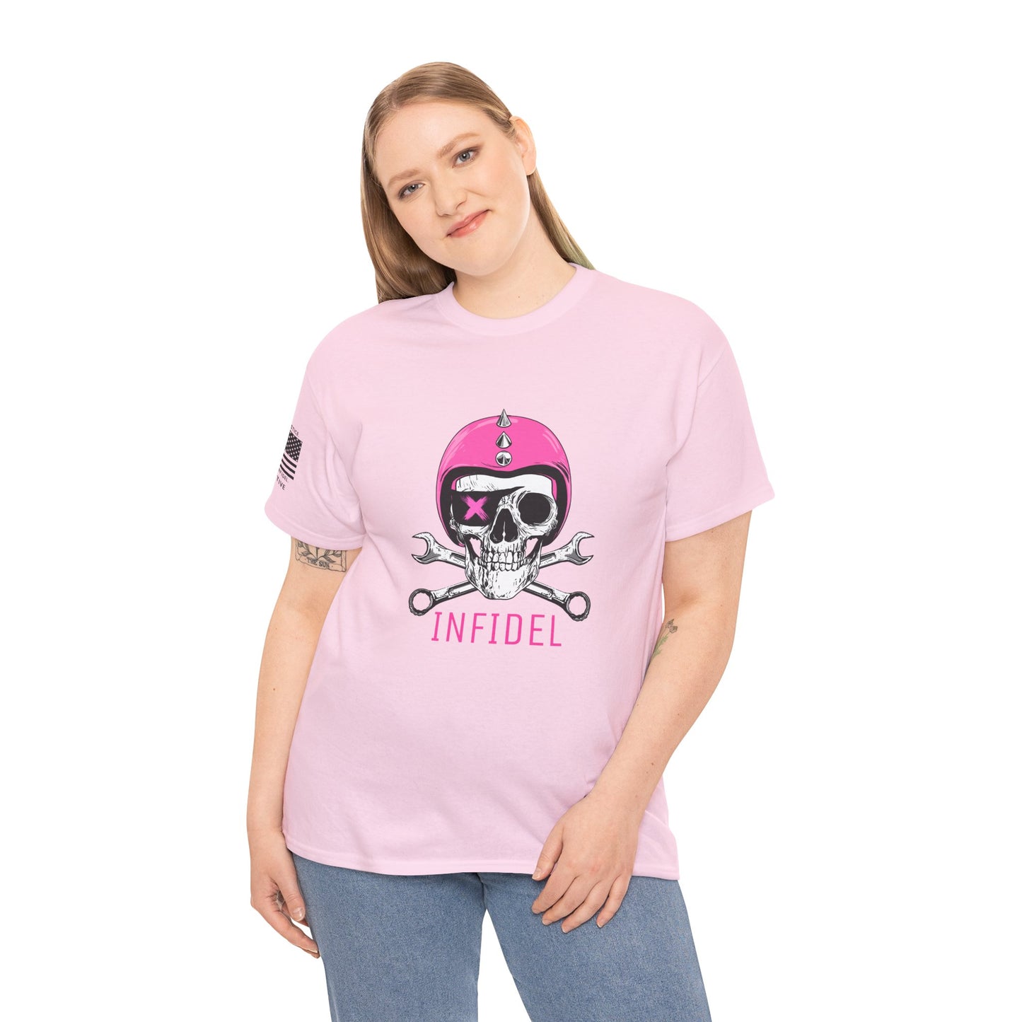 Pink Domination – Defy Expectations Womens Biker Graphic Tee (Relaxed Fit)