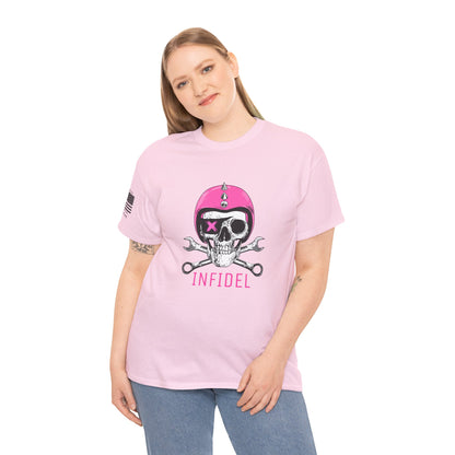 Pink Domination – Defy Expectations Womens Biker Graphic Tee (Relaxed Fit)