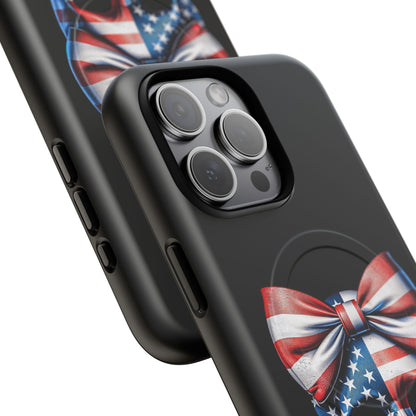 iPhone MagSafe® Cases - American Pride Bow Skull