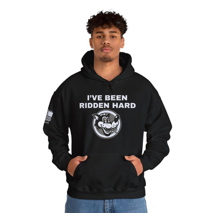 Ridden Trucker and Biker Inspired Graphic Pullover Hoodie