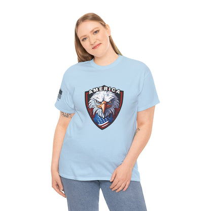 Freedom’s Shield – Infidel Eagle Patriotic Graphic T-Shirt of Independence