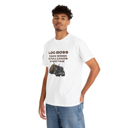 Log Boss: Thick-Wood Guaranteed Log Trucker T-Shirt