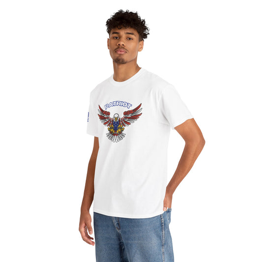 Blue-Line Patriot – Wings of Freedom Patriotic Graphic T-Shirt of Independence