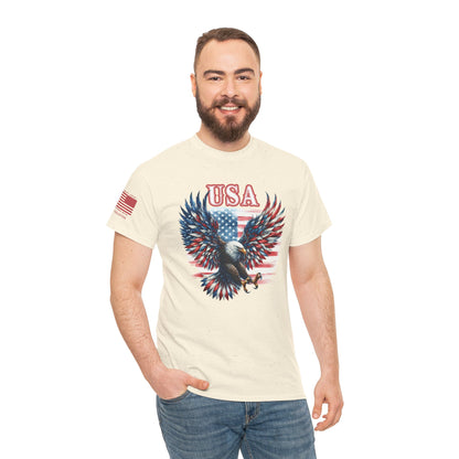 American Pride USA Eagle Vintage Flag T-Shirt