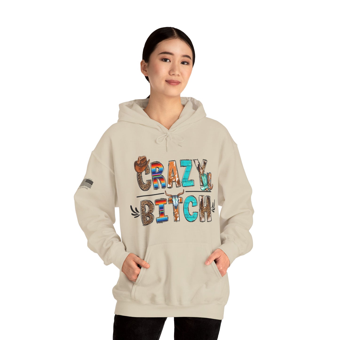 Crazy Bitch Western Hoodie – Loud, Bold, & Untamed