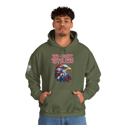 Red. White. Ruthless Eagle Hoodie