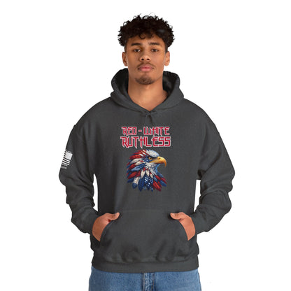 Red. White. Ruthless Eagle Hoodie