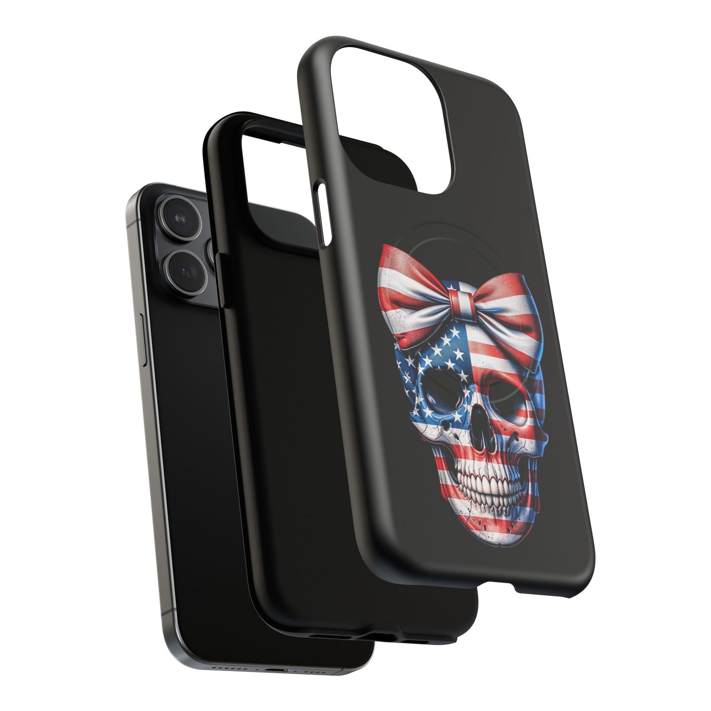 iPhone MagSafe® Cases - American Pride Bow Skull