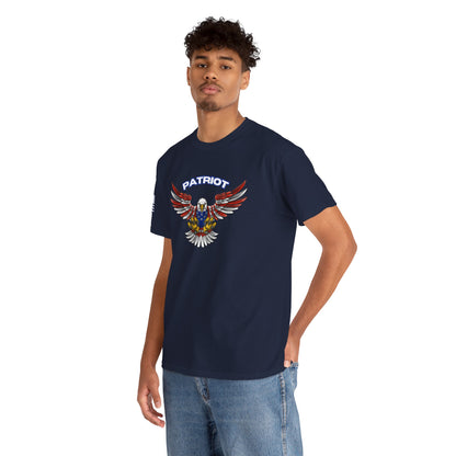 Blue-Line Patriot – Wings of Freedom Patriotic Graphic T-Shirt of Independence