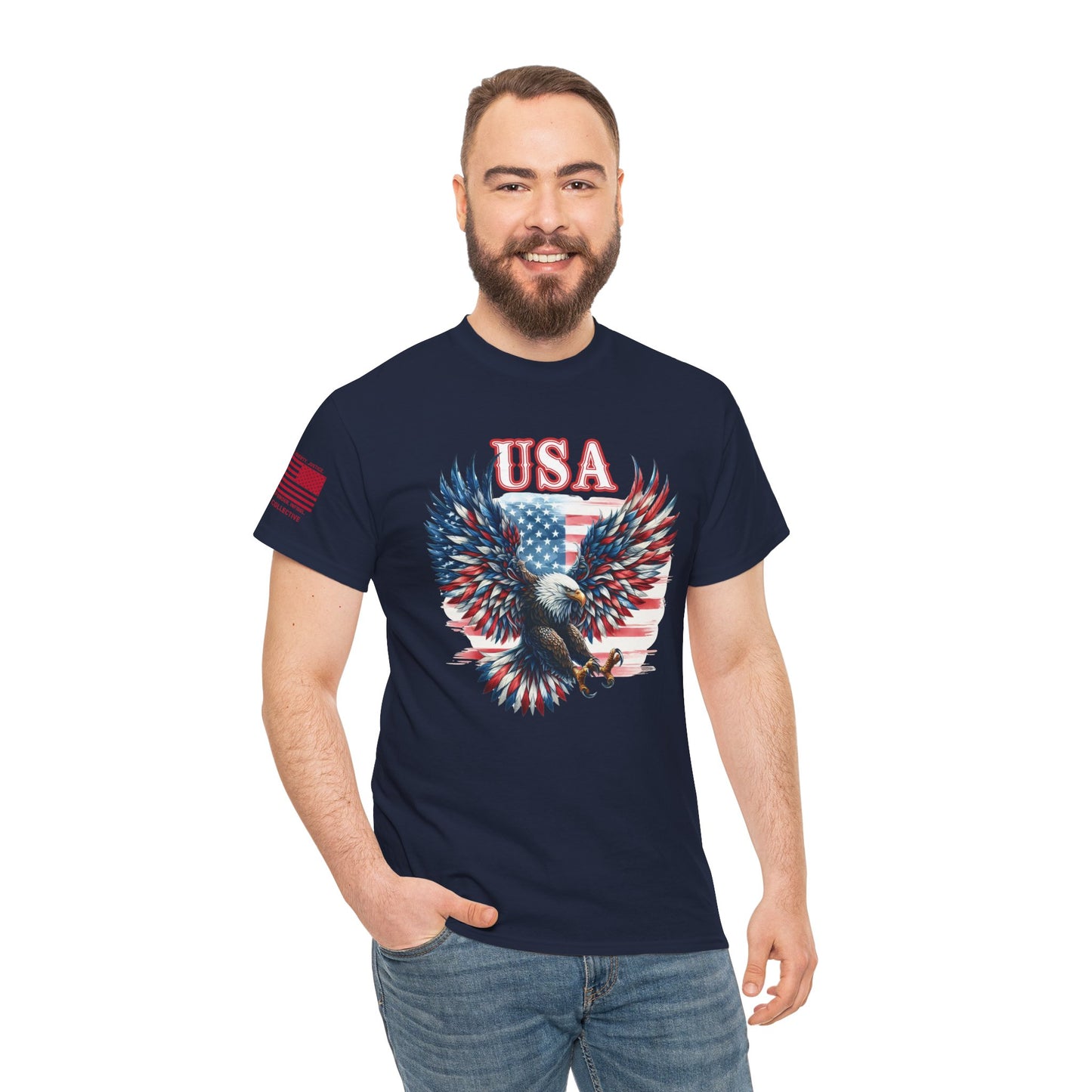 American Pride USA Eagle Vintage Flag T-Shirt