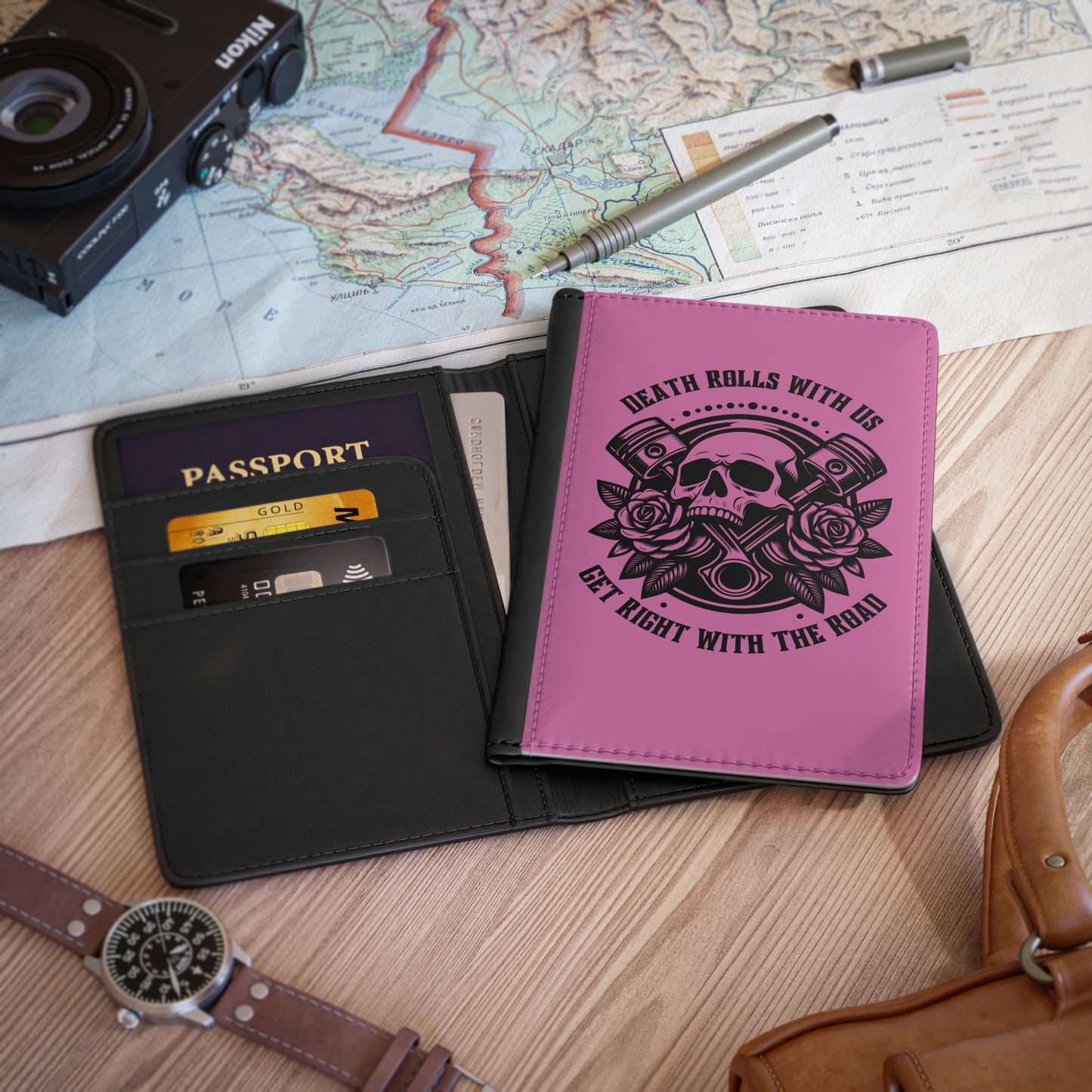 Pink – "Rebel Without Borders" RFID Passport Cover