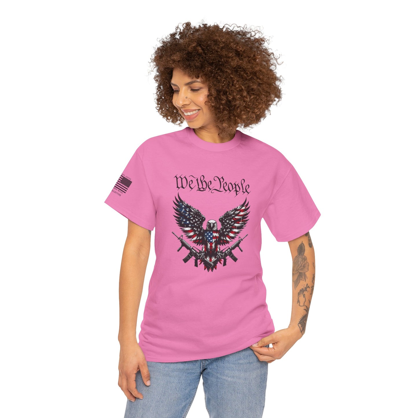 We the People Armed Eagle Red White and Blue Patriotic T-Shirt