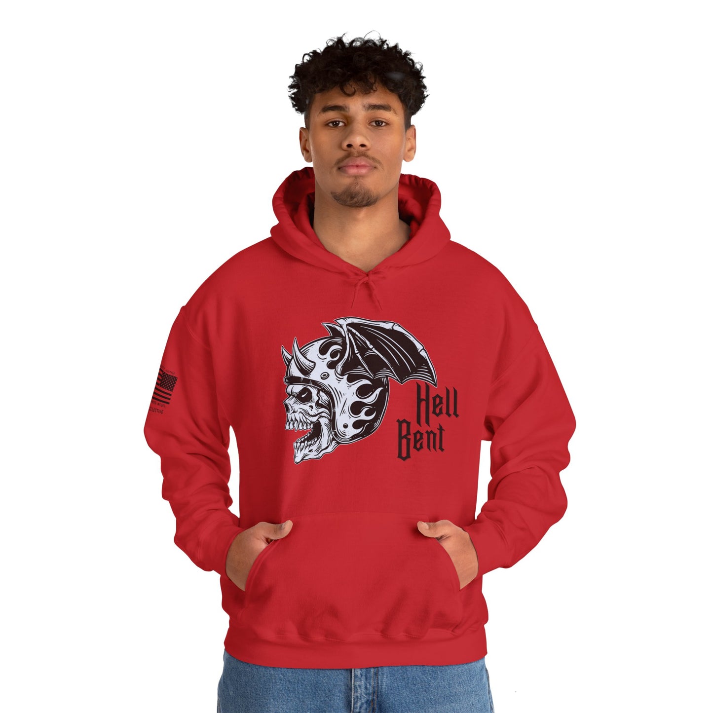 Hell-Bent and Badass Pullover Biker Inspired Graphic Hoodie