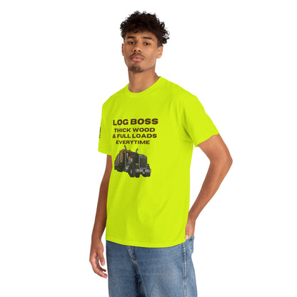 Log Boss: Thick-Wood Guaranteed Log Trucker T-Shirt