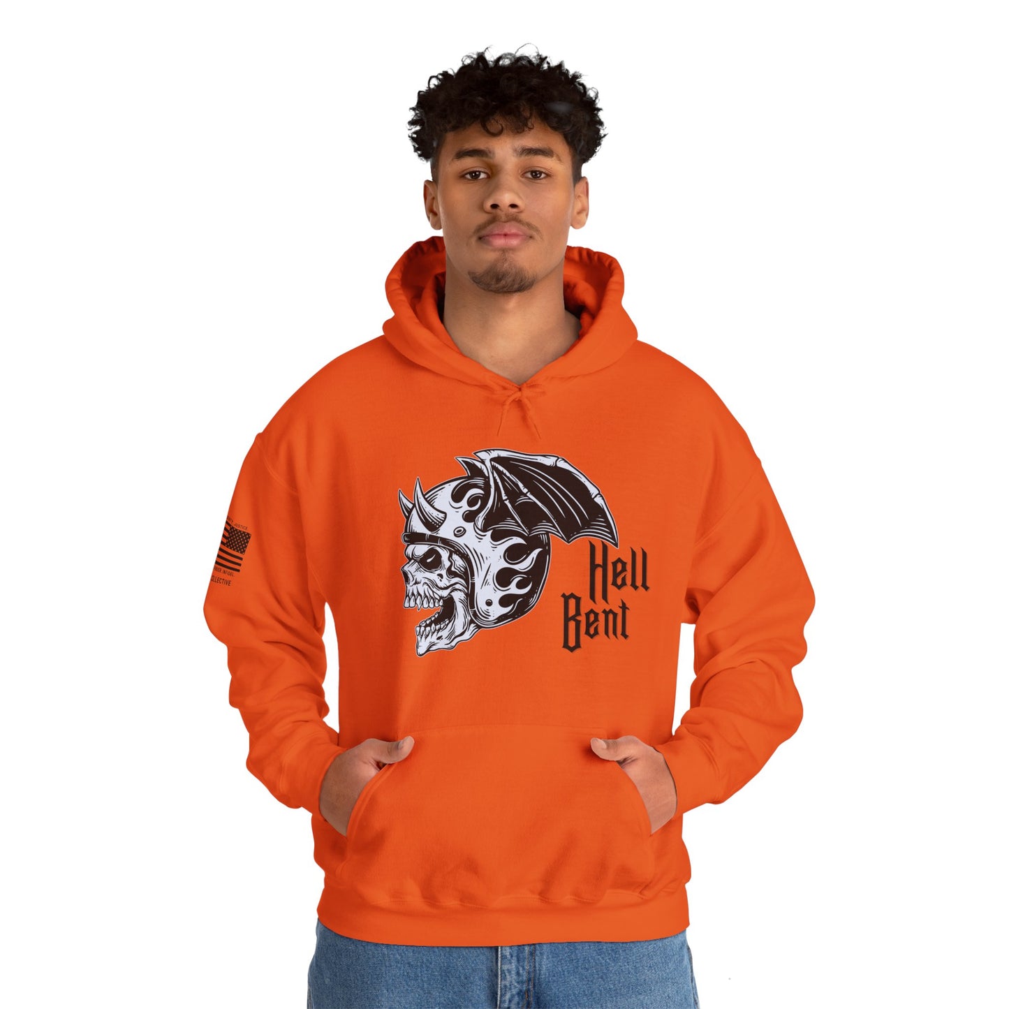 Hell-Bent and Badass Pullover Biker Inspired Graphic Hoodie