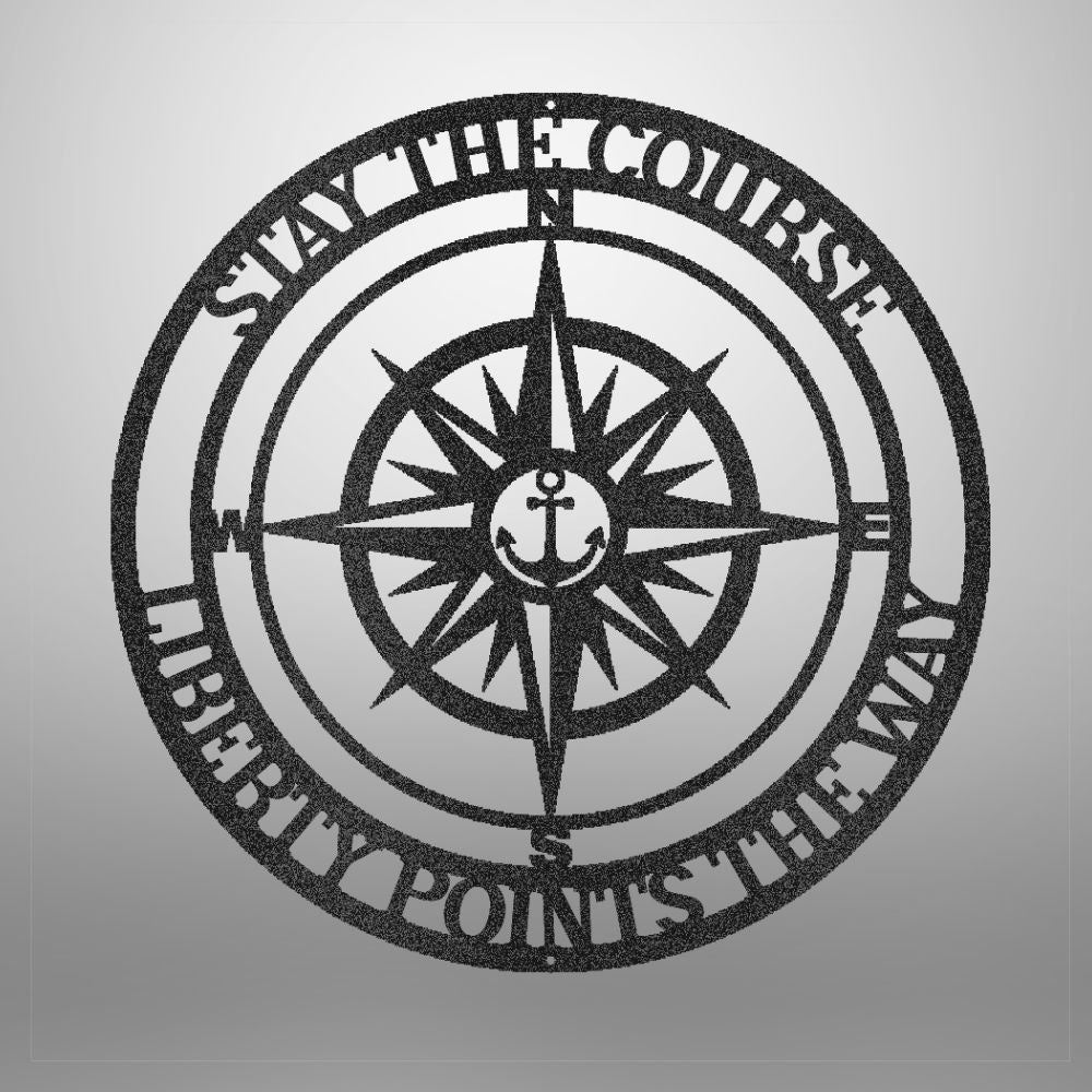 Compass Rose Steel Sign – Find Your True North